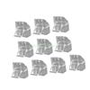 24TE 10Pcs/Set Transparent Bird Feeding Box Dispenser Parrots Feeder with Stable Construction Antisplash Design