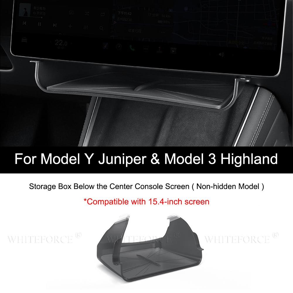 For Tesla Model 3/Y -2026 Storage Box Hidden Storage Case Tray Under The Central Control 16-inch Screen for Model Y Juniper NEW 3 Y Style 2