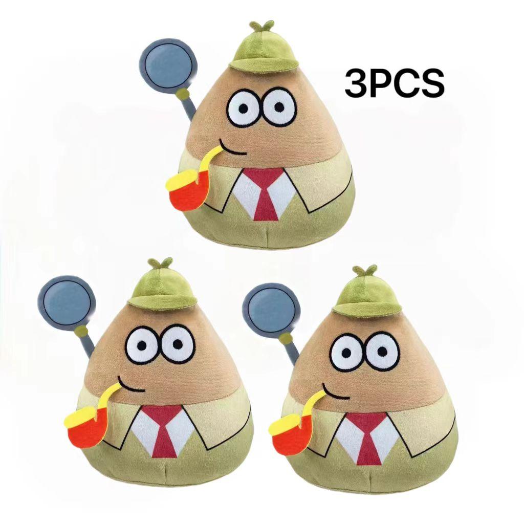 Alien Pou Knuffel, Zwarte Hoed Gentleman Pou Knuffel, Alien Knuffelpop Verjaardag Pasen Kinderdag Halloween Kerstcadeau