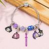 Bestselling Cartoon Anime K-POP Demon Hunter Group Bracelet, Fashion DIY Beaded Alloy Enamel Anime Peripheral Jewelry