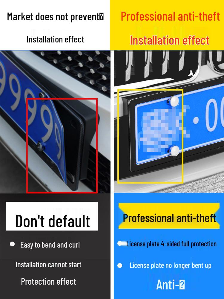 Rám registrační značky se vzorem z hliníkové slitiny s uhlíkovými vlákny pro vozidla s novým zdrojem energie