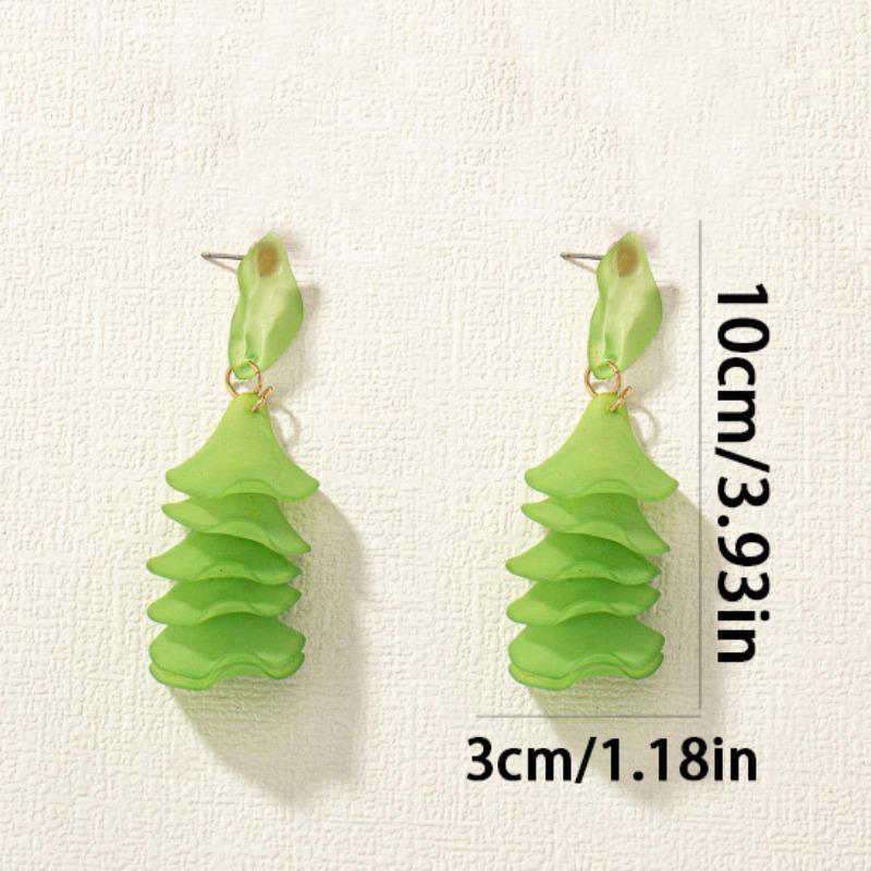Hot-selling Petal Fringed Earrings Light Luxury High Sense Exaggerated Temperament Sweet Versatile Earrings Earrings