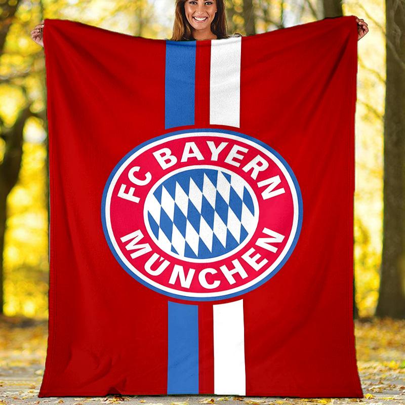 1pc B-Bayern Munich (4) Theme Blanket - Digital Print, Polyester, Cozy for All Seasons, Perfect for Outdoor, and Travel
