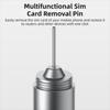 3 In 1 SIM Card Ejector Pin Keychain Portable Package Opener Multi-functional Universal Box Parcel Opener Mobile Phone Headphone
