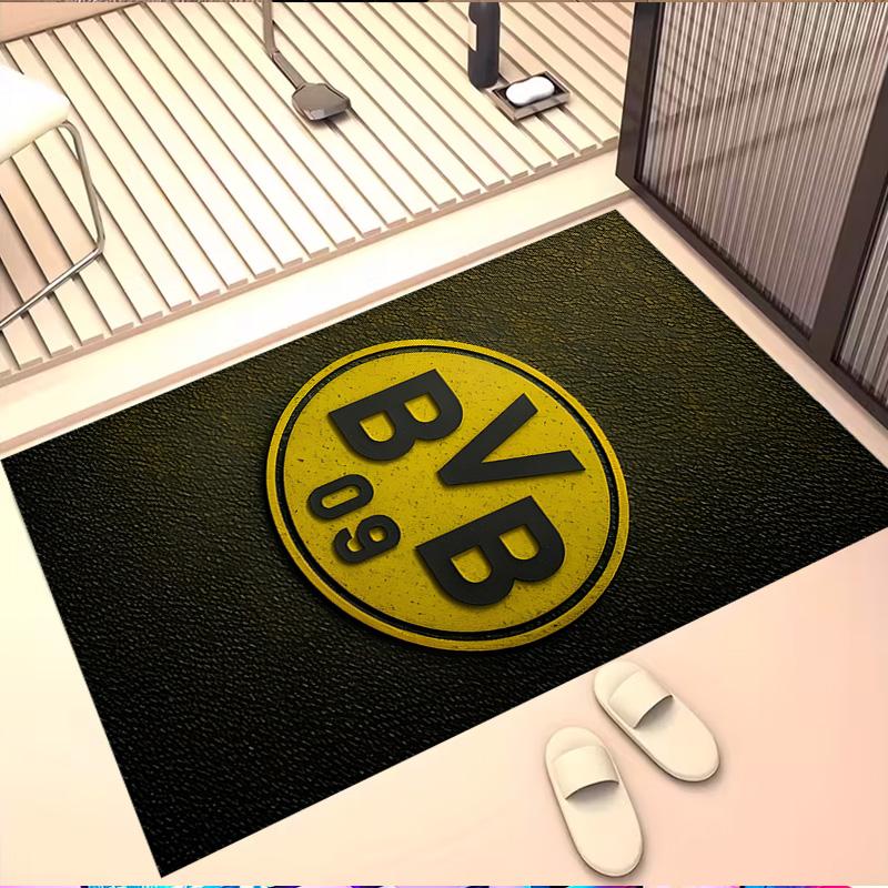 Borussia Dortmund Print Rug, Washable Floor Carpet, For Entryway Dorm Laundry Room Office Study, Home Decor Birthday Christmas Gift