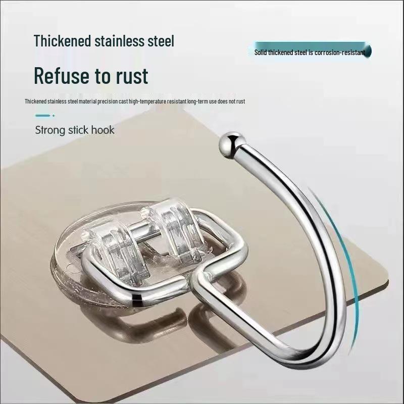 Strong No-Drill Adhesive Hooks for Kitchen and Dorm Walls