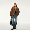2026 Womens Faux Suede Biker Jacket Fleece Lined Short Coat Fall Winter