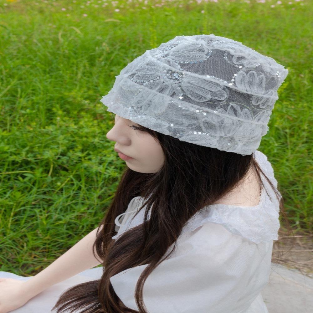 Hollowed Out Rural Style Hat Breathable Baotou Hat Fashionable Bandanas Hair