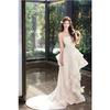 Fairy sweet petal tube top Korean bride satin wedding dress high-end spring new travel photography fashion light wedding dress