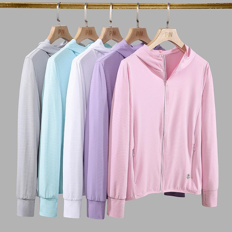 Women's Ice Silk Breathable Sunscreen Clothing UV Resistant Outdoor Sports Couple's Lightweight Sunscreen Clothing