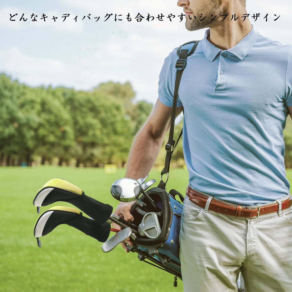 Golf Club Head Cover Long Neck Lightweight Dustproof Wear Resistant