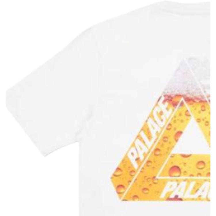Palace Tri-Lager Bubble Triangle Logo Print Short Sleeve T-Shirt Unisex Tops White PAL-FW20-317