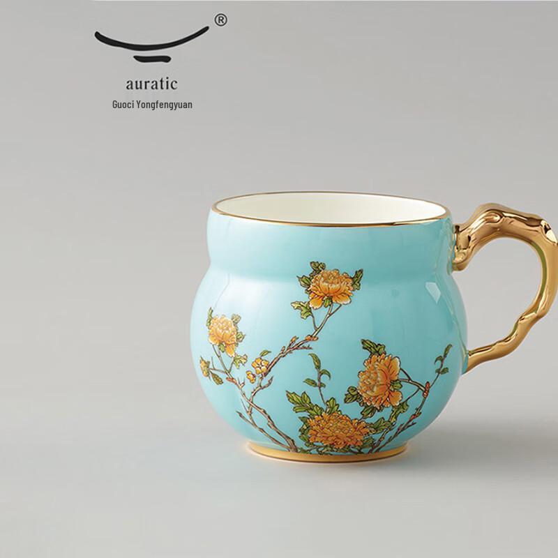 Yongfengyuan Madam Porcelain West Lake Blue Ceramic Mug