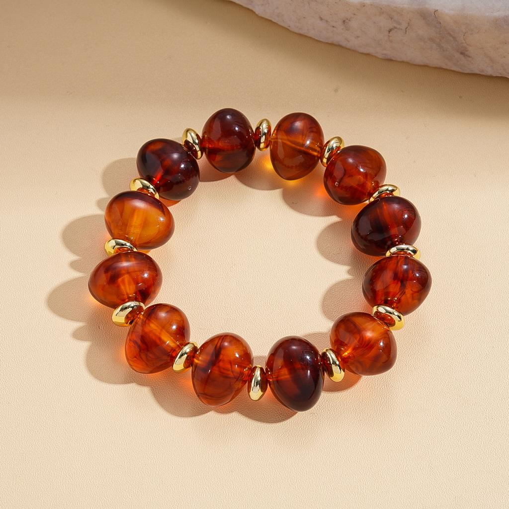 Bohemia Oval Acrylic Bracelet Love Pendant Necklace Woman Banquet Accessories