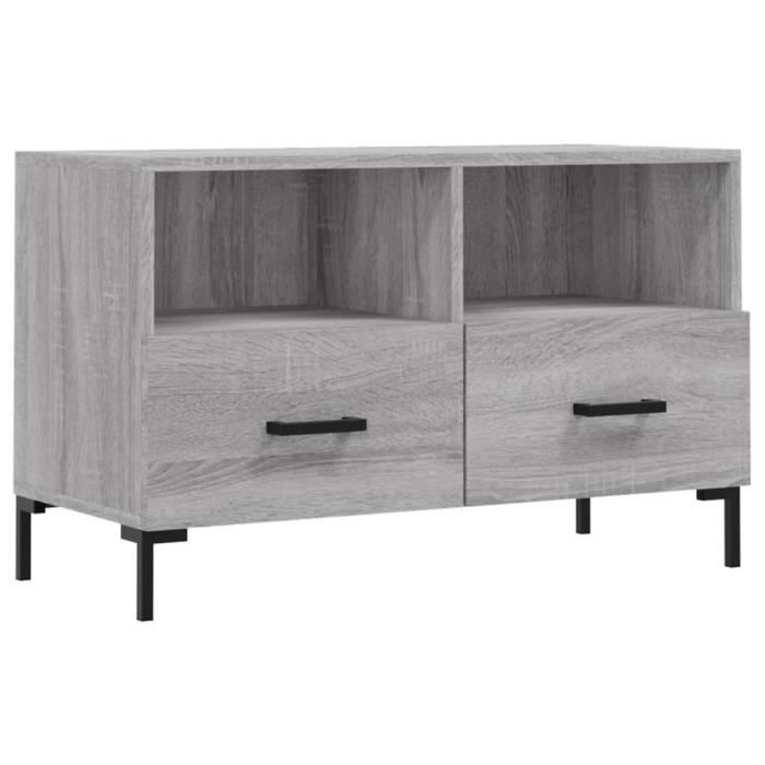VidaXL Meuble TV Sonoma gris 80x36x50 cm Bois d'ingénierie 828978