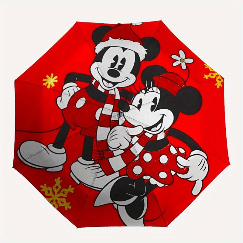 

1pc Mickey Mouse, Christmas Automatic Umbrella Durable Iron Frame & Plastic Handle, Sturdy Construction, Playful Design yy250821024