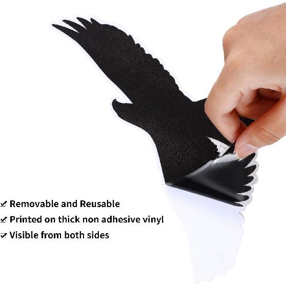 Boao 20 Pieces Anti-Collision Window Bird Shape Windows Sticker Decals Bird Shape Window Stickers Clings for People and Birds Strikes Prevention On