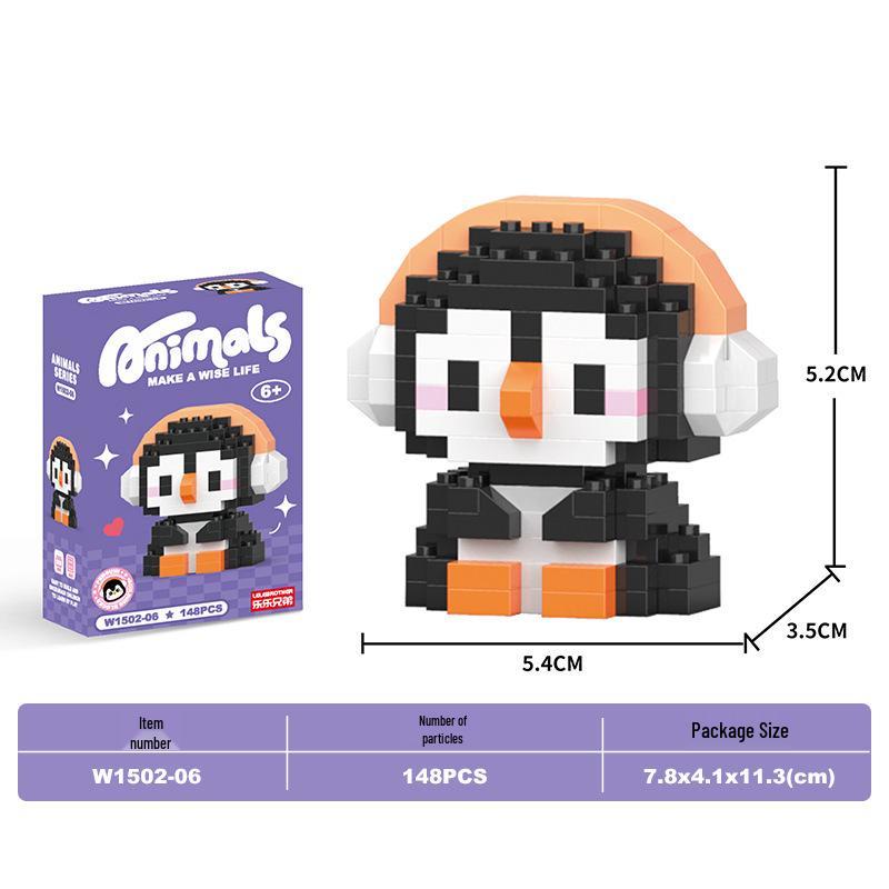 Lele Brothers Micro Building Blocks - Educational Small Animal Sets for Kids, Compatible with Lego, Boys' Toy Gifts