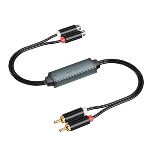 

Фільтр шуму eppfun AV100C, ізолятор заземлення, сумісний з RCA (2RCA чоловічий - 2RCA жіночий) (Видаляє шум під час відтворення музики) для ПК/ТВ/Дому