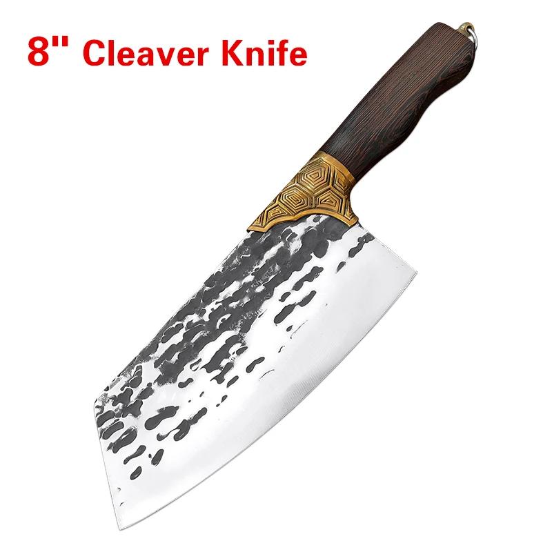 Heavy Duty Chinese Knife Hand Forged Steel Kitchen Knives Chopping Vegetable Cleaver Meat Butcher Boning Utility Knife Chef Tool