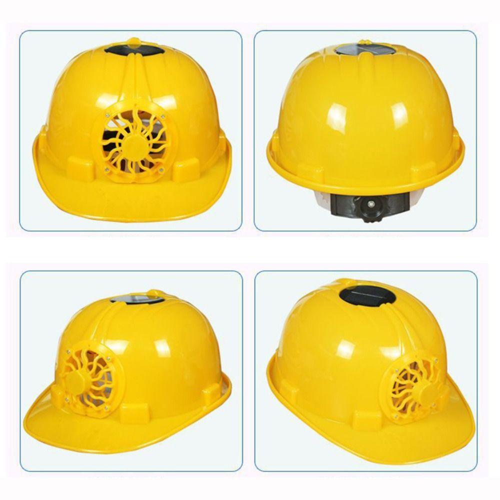 Adjustable Fan Helmet Solar Power Fan Safety Helmet Anti-mite   Construction Site