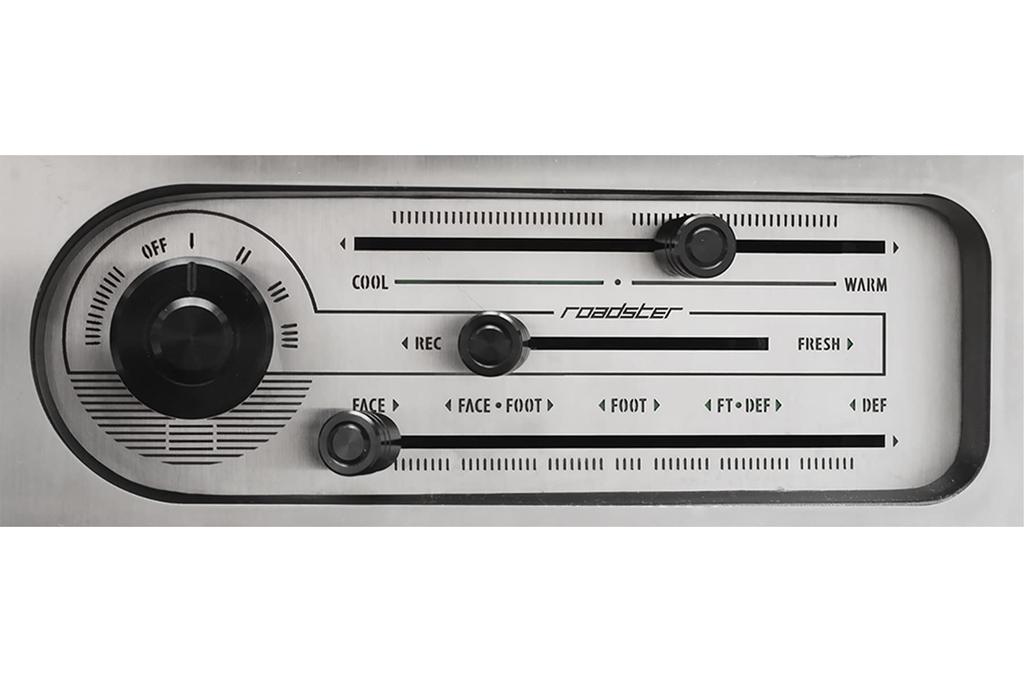 JAS PERFORMANCE JP-2125 Klimaanlagen-Einstellknopf Roadster NA6C NA8C Klimatisiertes Auto Schwarz Aluminium Hairline