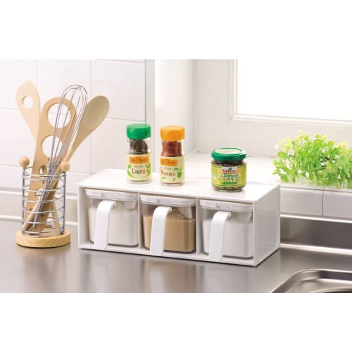 PEARL METAL Clove Seasoning Storage Container, Set of 3, Made In Japan, H-7150