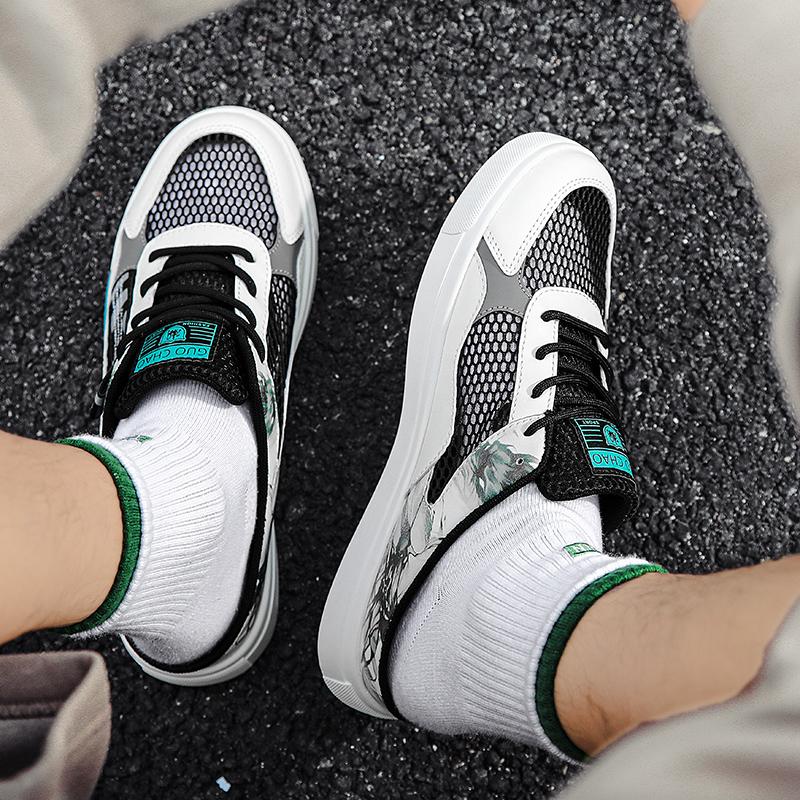 Sommer Neue Mesh Halbschuhe Übergröße Herren Ausgehöhlte Sport- und Freizeitschuhe Modische und Bequeme Outdoor-Sandalen