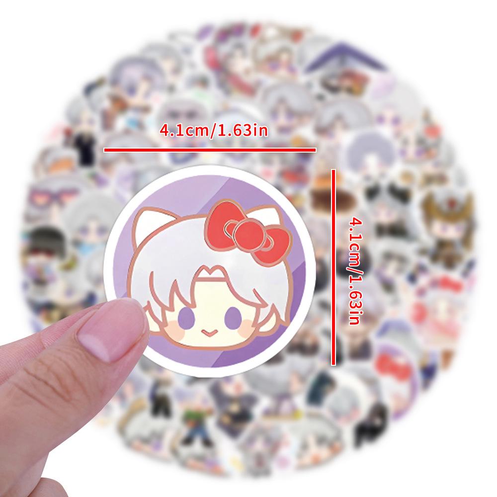 Charlie Su QQ Anime Stickers - 100 Sheets for Laptop, Journal, Phone Case, and Decor.