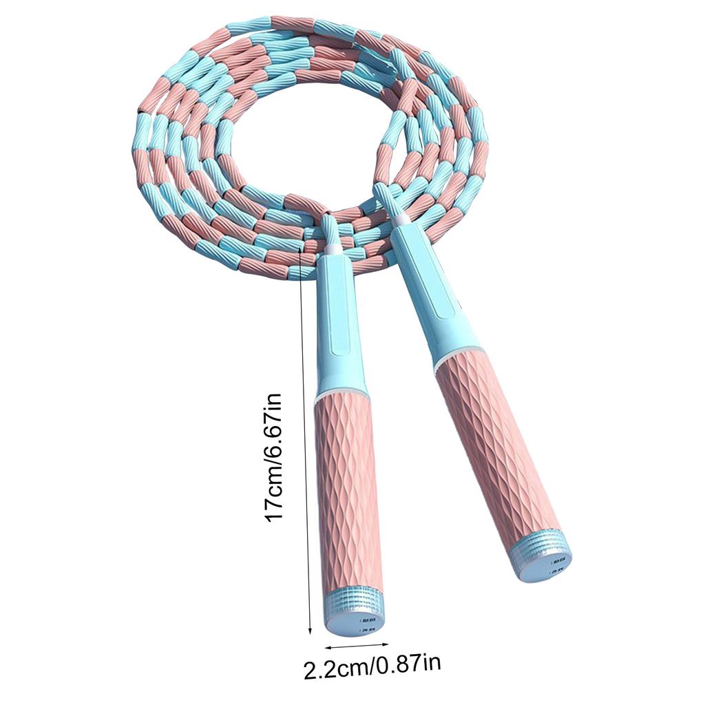 Jump Rope Adjustable Length Tangle Free Segmented Beaded Skipping Rope Fitness Jumping Rope for Kids Men and Women