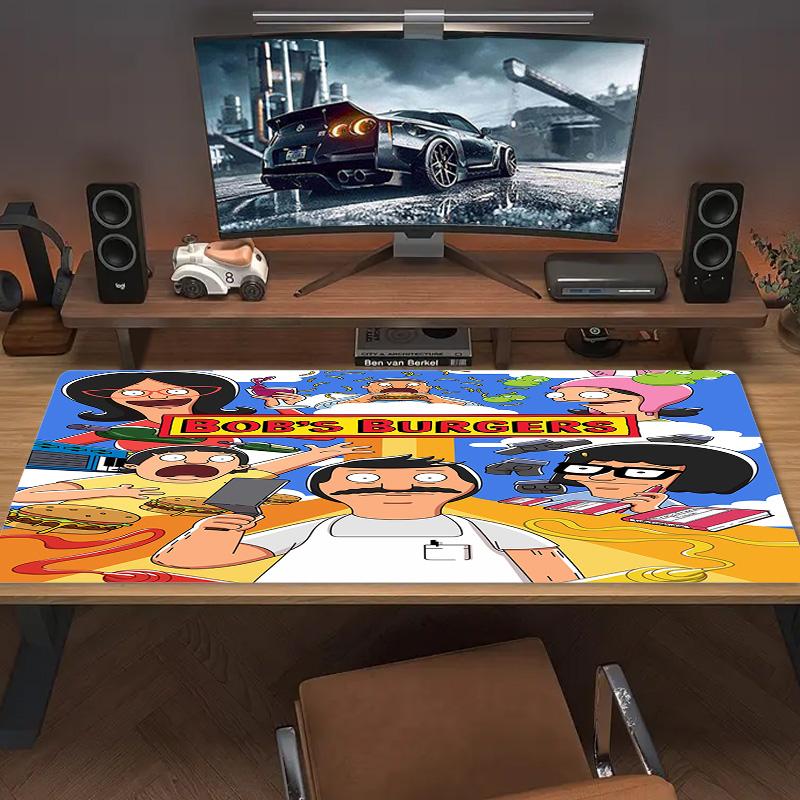 Bob’s Burgers Color Mouse Pad Large Gaming Table Cushion Non-slip Laptop Tablet Big Mousepad XXL Mat Mini PC Playmat With Lock edge