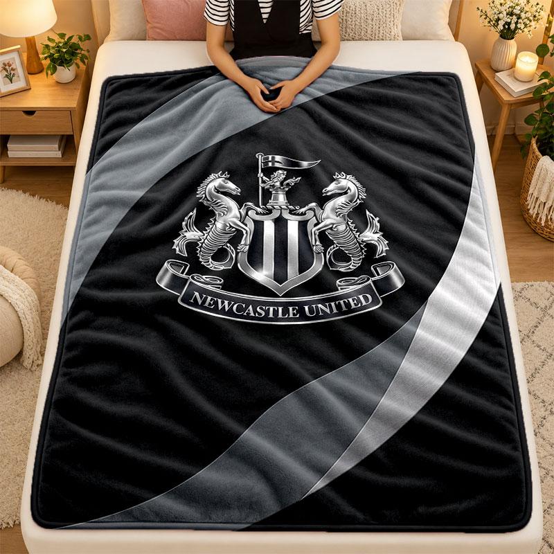 Coperta di Flanella Newcastle United Calcio Calda Morbida Plaid per Uso Interno Divano Letto Soggiorno