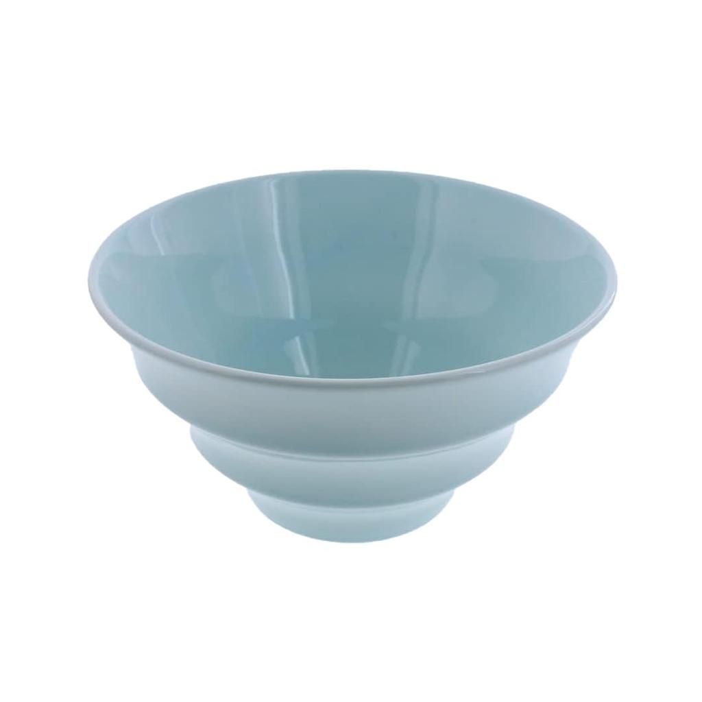 Masa EAST Bol pentru ramen, usor, 19 cm, chenar de culoare, vesela Mino, albastru 712-028-03, fabricat in Japonia, elegant, sigur la cuptorul cu microunde, lavabil pentru masina de spalat vase