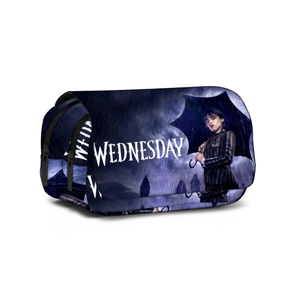 Wednesday Addams Pennskrin Dubbelt Lager Polyester Förvaring För Studenter Och Kontorsbruk