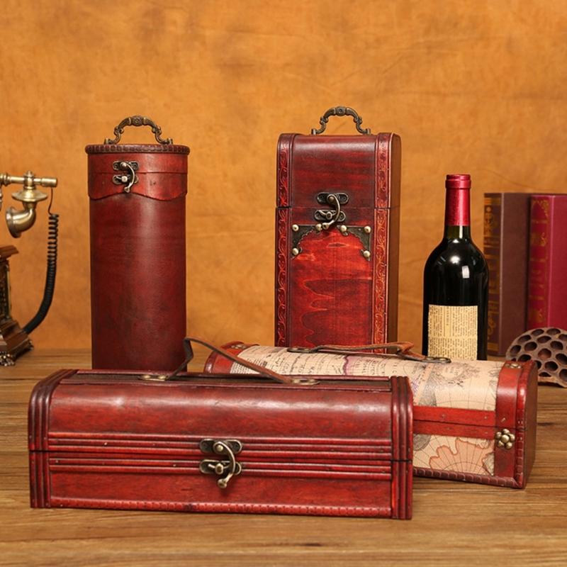 Europäische Designs Robuste Holz-Weinpräsentationsbox mit weicher Auskleidung für Weinliebhaber und Sammler Aufbewahrungslösung