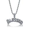 Ice Out Zirkon Höfliche Geste Mittelfinger Halskette Herren Damen Punk Hip Hop Rap Rock Party Schmuck Geschenk