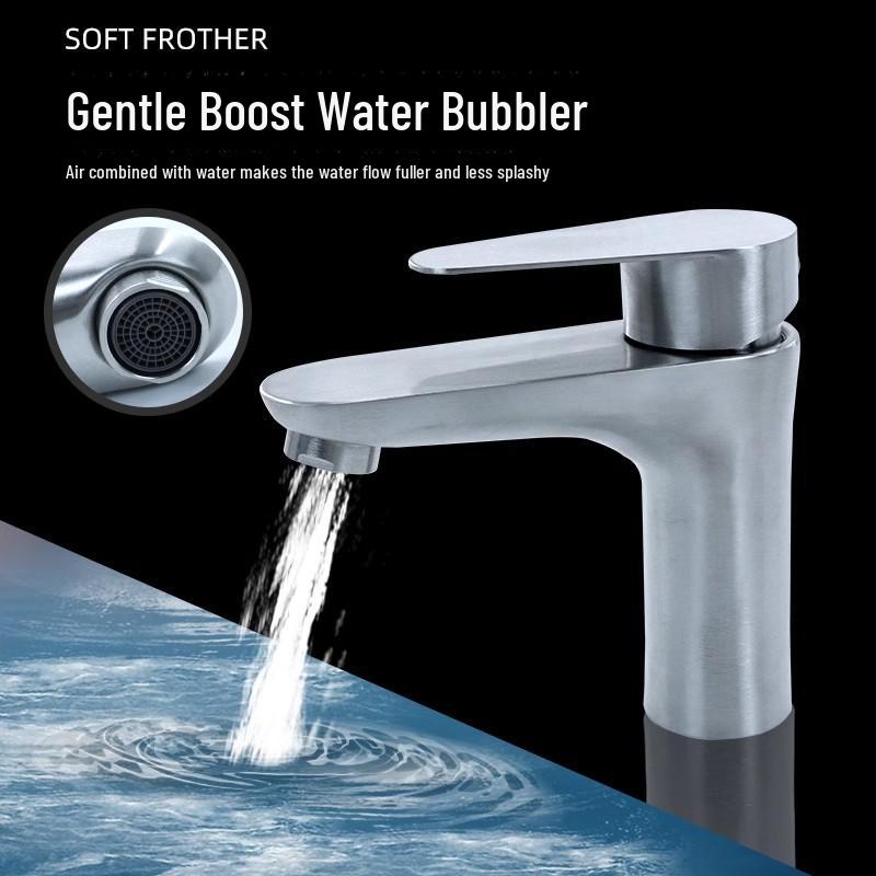 304 Stainless Steel Tall Single Cold Bathroom Faucet