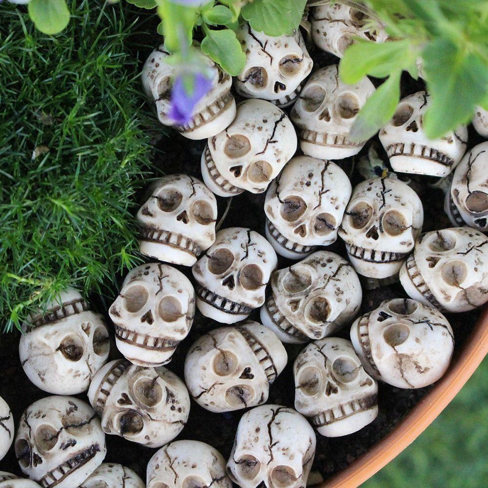 20PCS Resin Halloween Skull Figurine Lightweight Miniature Dragon Skull Figurine  Home Decoration