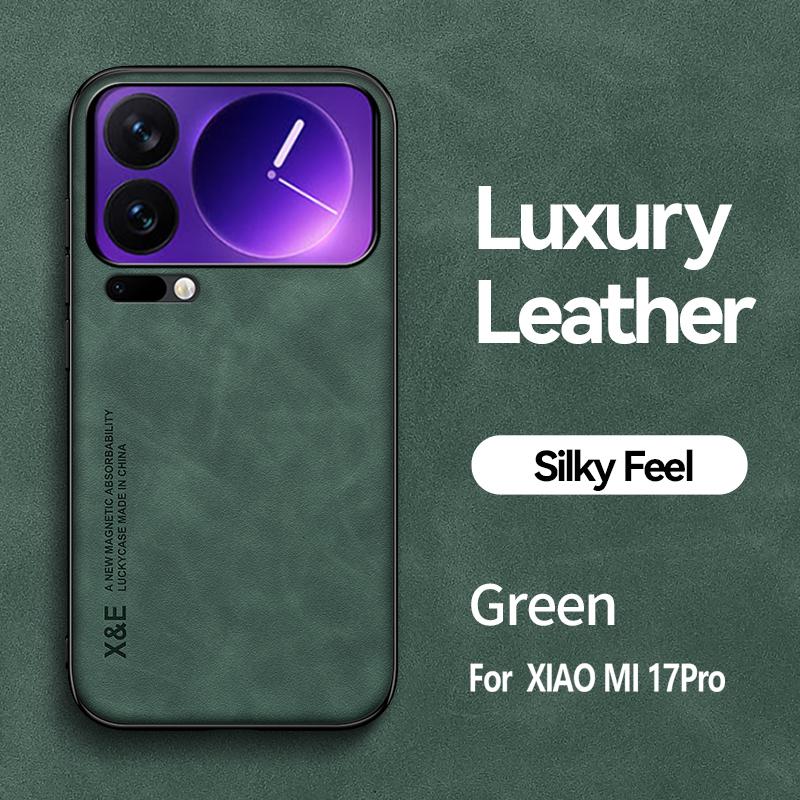

Для Xiaomi 17 Pro Max Чехол Роскошный Магнитный Автодержатель Кожаный Чехол для Телефона Для Xiaomi Mi 17 17 Pro Силиконовая Задняя Крышка For Xiaomi 17ProMax