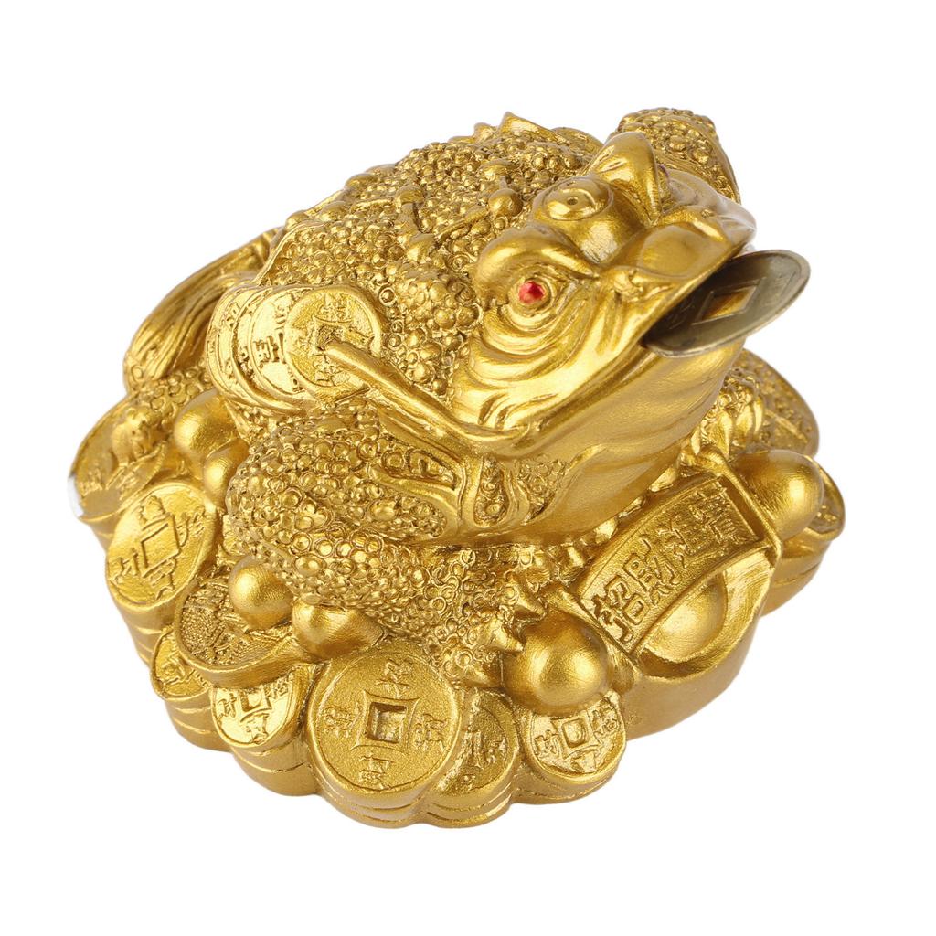 Chiński Feng Shui bogactwo szczęście pieniądze żaba moneta ropucha dekoracja biurowa domu dobry prezent przynoszący szczęście