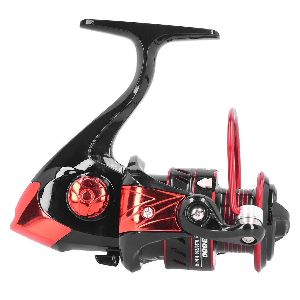 Metal Spinning Wheel Spool Sea Rod Lure Rock Fishing Long Shot Reel Tackle Black RedDM3000