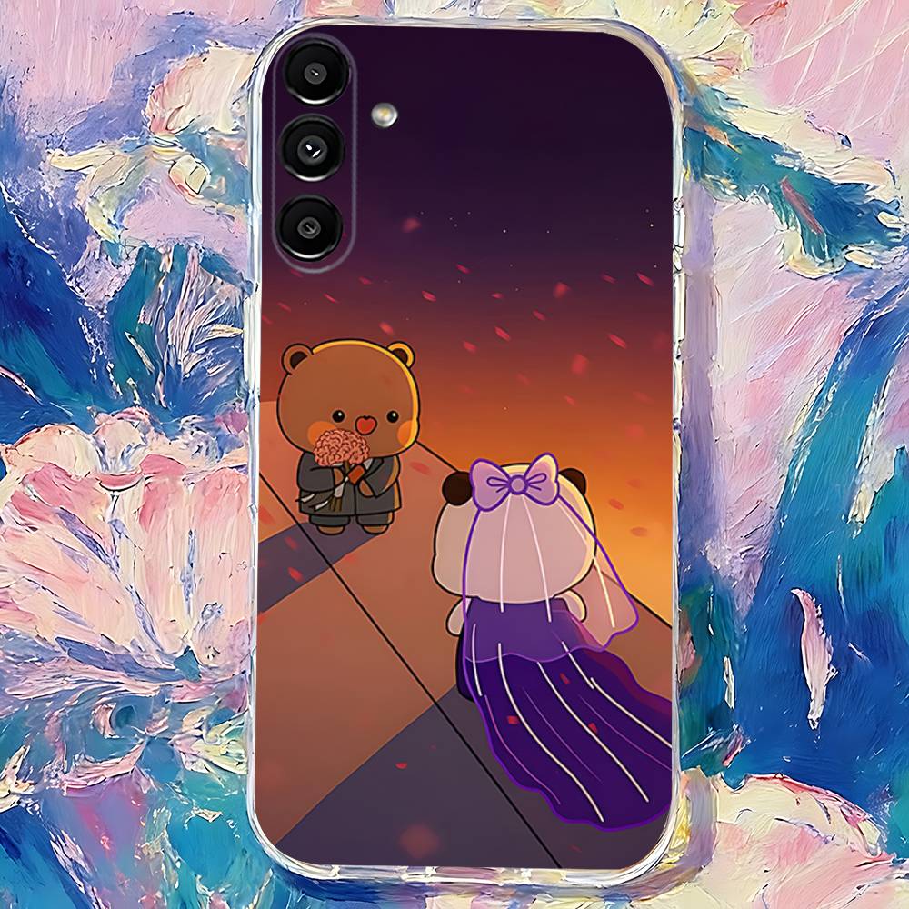 Cute BuBu And D-DuDu Clear Phone case suitable for  Samsung S30,S25,S24,S23,S21,S22,S20,S10,5G,FE,lite,PIus,Ultra Transparent