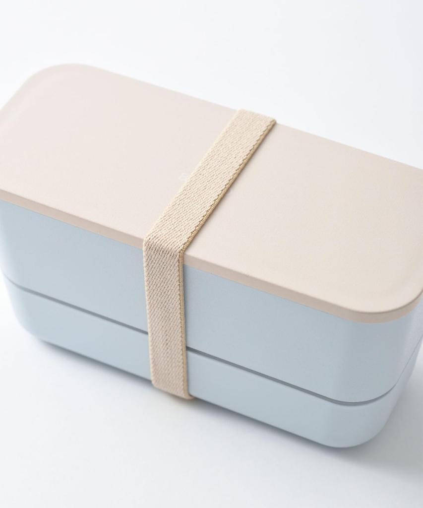 BRUNO Yamanaka Lacquer Bicolor Lunch Bento Dishwasher Microwave No 2-Tier Box, Box, Safe, Safe, Gray, Size, RBHK013-GY