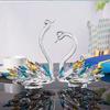 Elegant Swan Statue Creative Crystal Desktop Ornaments Crystal Swan Figurine  Home Decoration