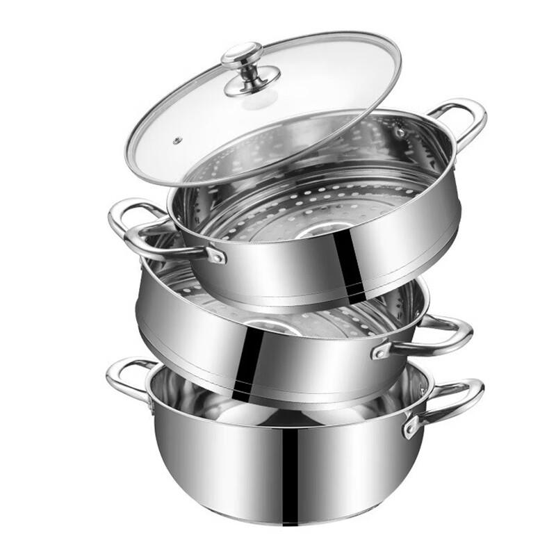 Aiyijia 3-Tier Stainless Steel Steamer Pot
