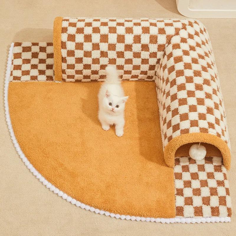 Katzenbett Kann Spielen Katzentunnel Hundehaus Bett Kätzchen Hund Korb Bett Süßes Katzenhaus Zuhause Matte Haustier Zwinger Produkte Cama Para Gatos