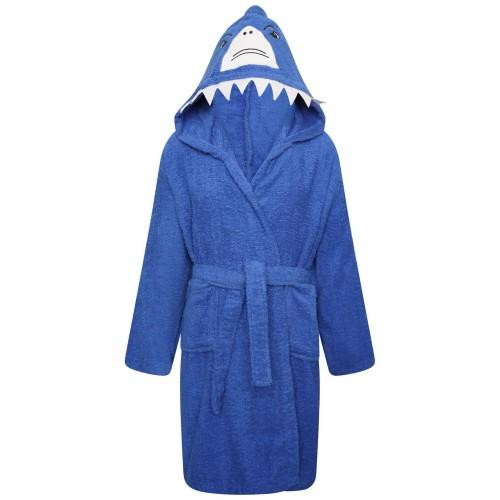 Keanu Childrens/Kids Shark Head Cotton Dressing Gown