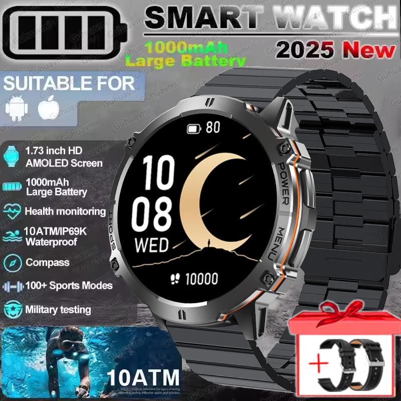 New TANK 3 Men Swim 1000mAh Battery Smart Watch IP69K&10ATM Waterproof GPS Compass Altimeter Call AMOLED Outdoors Sport Watches