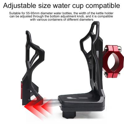 Yousheng Fahrrad Trinkflaschenhalter 360 Grad Drehbar Verstellbar Leicht Universal Motorrad Fahrrad Getränke Wasserbecher Halter Aufbewahrungsregal