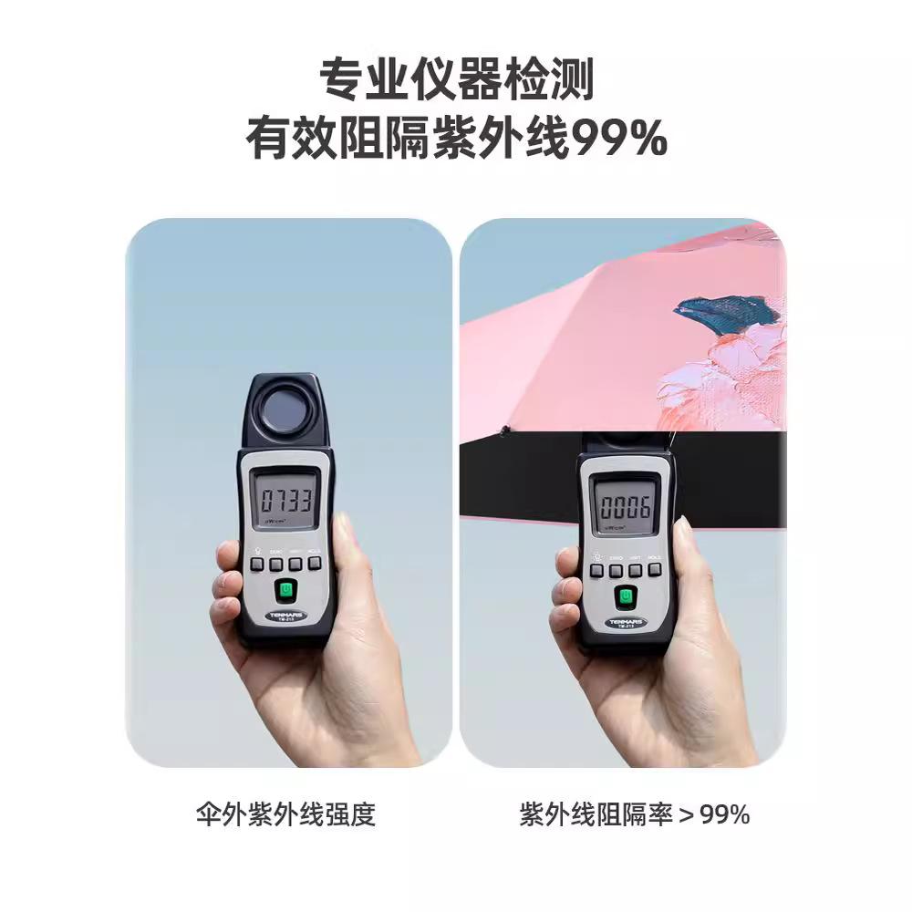 New hand-opened mini flat 60% off card umbrella, sun protection and UV protection, small fresh umbrella, weather and rain pocket umbrella